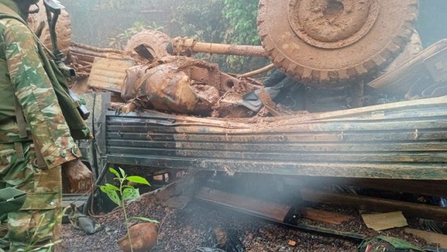 Southern Cameroons Crisis: Amba releases photos of newly bombed military vehicle