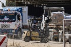 First of 20 aid trucks enter besieged Gaza from Egypt