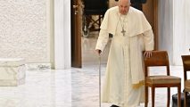 Pope Francis seen in photo for first time since admitted to hospital