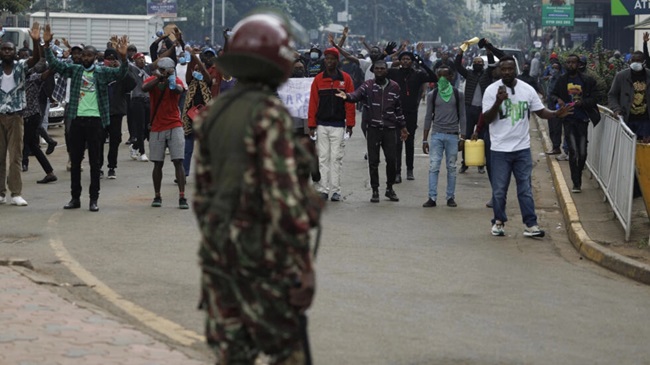 Thousands of young Kenyans protest tax hikes