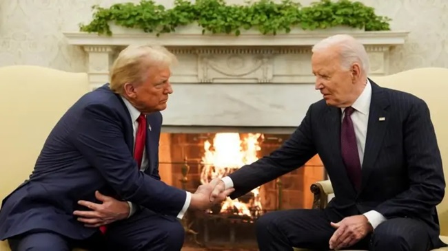 US: Trump meets Biden at White House to begin transition of power