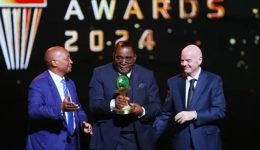 Dr Motsepe confers CAF President’s Outstanding Achievement Award to Biya and El-Sisi of Egypt